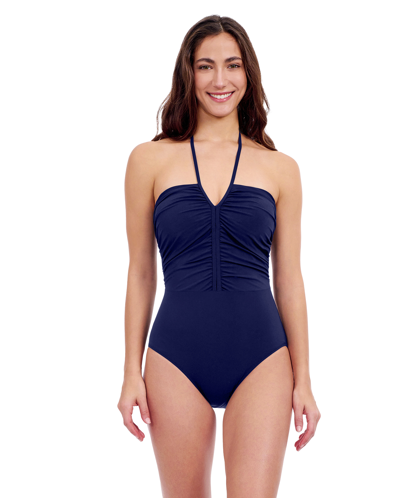 Profile By Gottex Tutti Frutti Bandeau One Piece Swimsuit | Profile Tutti Frutti Navy