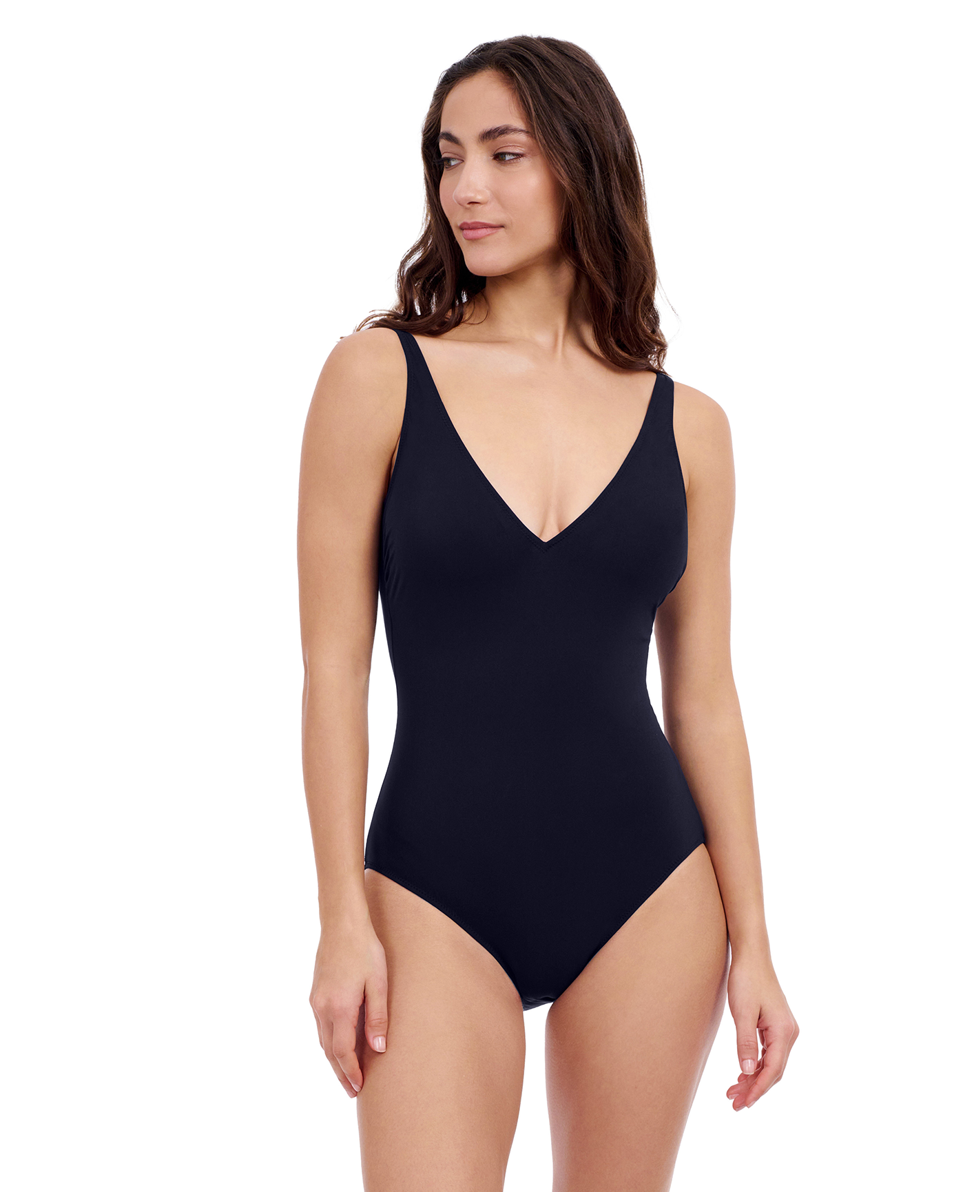 Profile By Gottex Tutti Frutti V-Neck One Piece Swimsuit | TUTTI FRUTTI BLACK