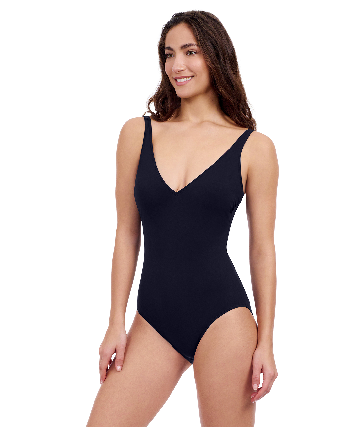 Profile By Gottex Tutti Frutti V-Neck One Piece Swimsuit | TUTTI FRUTTI BLACK