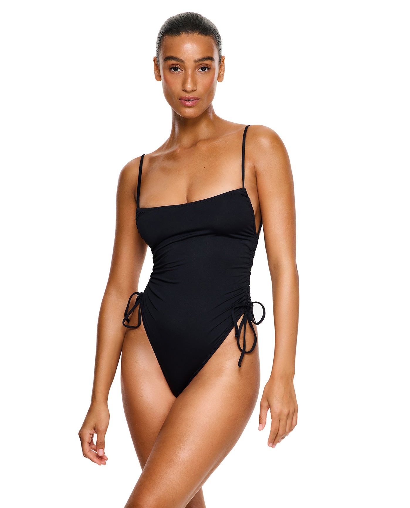 Maillot de bain une pièce ajustable Midnight - Noir