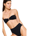 Midnight Bandeau Bikini Top-Black