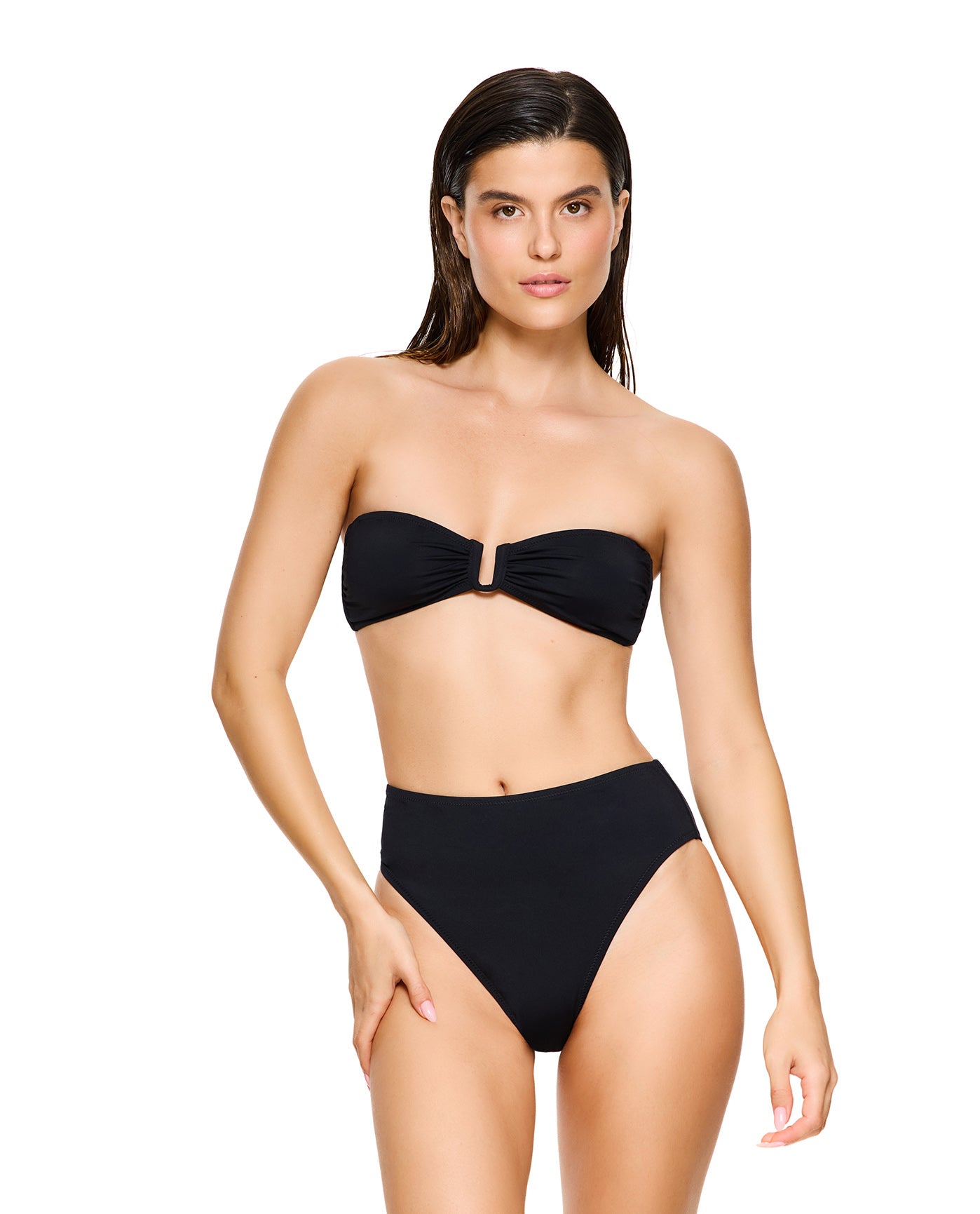 Haut de bikini bandeau Midnight - Noir