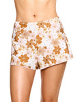 Nostalgic Bloom Flowy Short Swim Bottom  -Brown haze