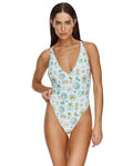 Capri Vibes V-Neck One Piece-Wh/multi