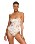 Love Notes Reversible Open Back One Piece-Cream brown