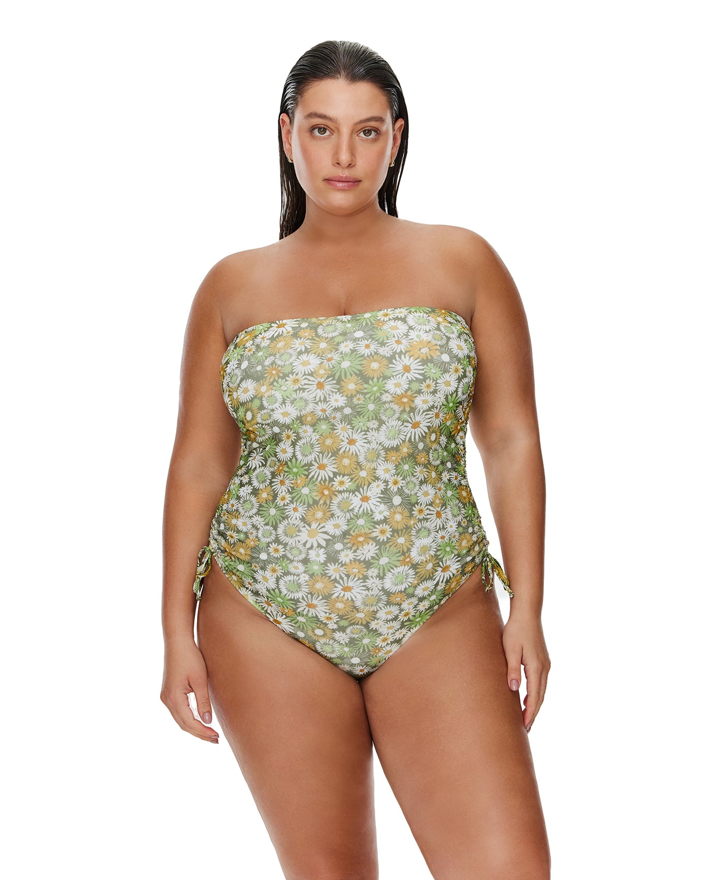 Gardenia Bandeau One Piece-Multi/grn