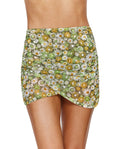 Jupe cache-maillot en maille Gardenia - Multicolore/vert