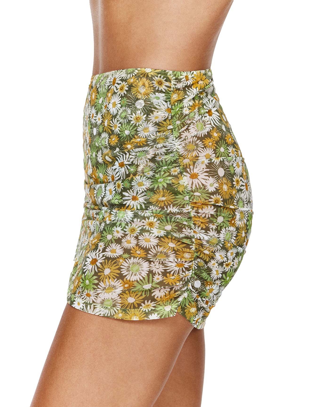Gardenia Mesh Skirt Cover-Up -Multi/grn