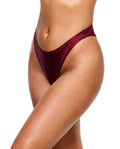 Satin Royale Bikini Bottom-Bordeaux