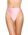 Satin Royale High Waist High Leg Bikini Bottom -Light pink