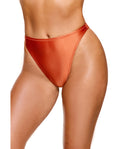Satin Royale High Waist High Leg Bikini Bottom-Spice