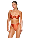 Satin Royale Underwire Bikini Top-Spice