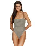 Sandy Beach Textured One Piece  -Multi/brn
