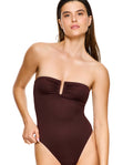 Vacay Mode Bandeau One Piece-Brown