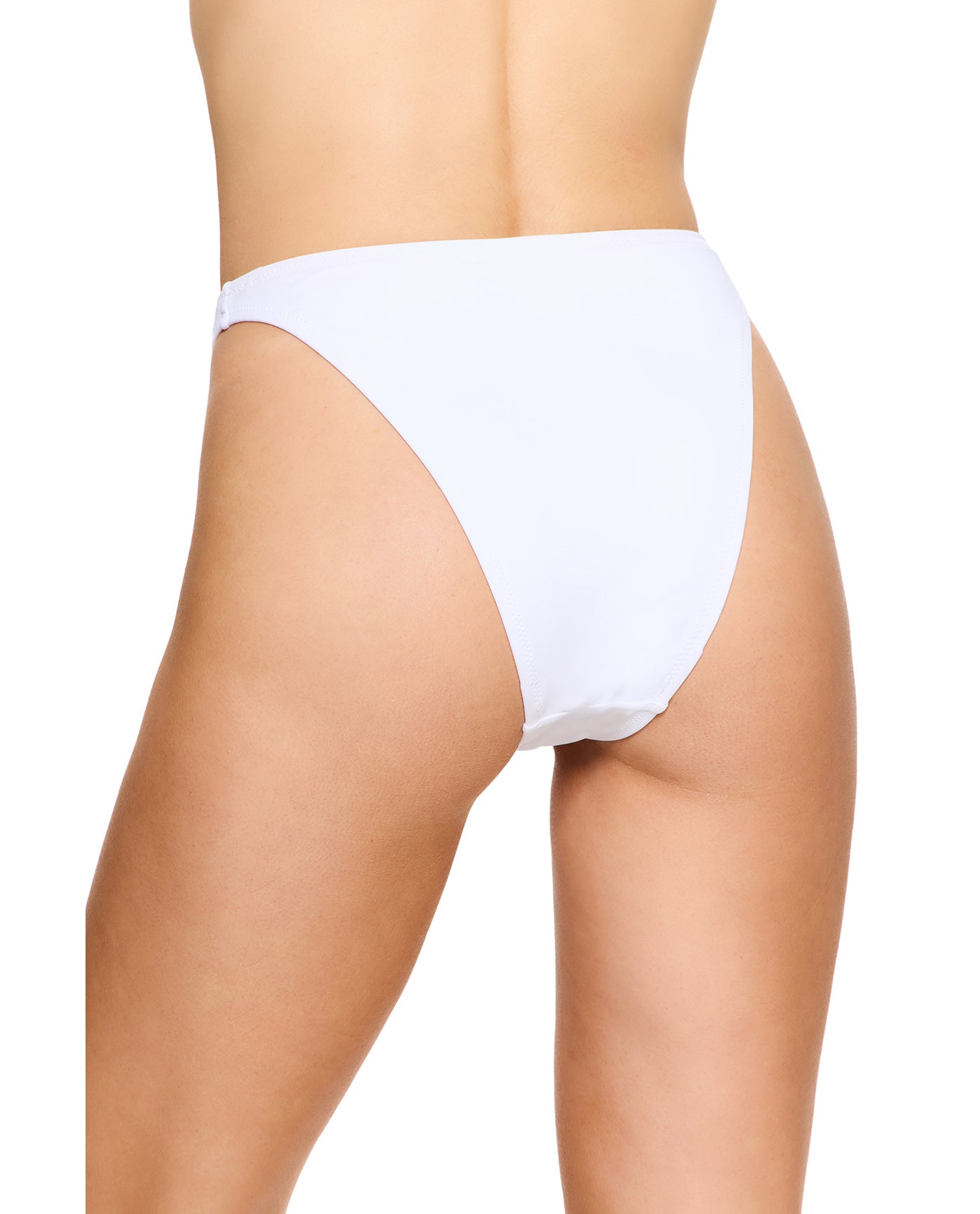 Vacay Mode High Waist High Leg Bikini Bottom -White