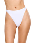 Vacay Mode High Waist High Leg Bikini Bottom -White