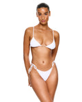 Vacay Mode Triangle Bikini Top-White