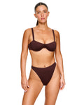 Vacay Mode Underwire Bikini Top-Brown