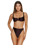 Haut de bikini à armatures Satin Touch - Marron
