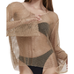 Rhinestone Mesh Cover-Up Top