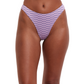 Front View Of Flirtt Check It Out Brazilian Swim Bottom | Flirtt Check It Out Multi Purple