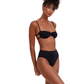 Side View Of Flirtt Solid Underwire Back Strap Bikini Top | Flirtt Solid Black