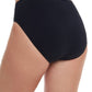 Back View Of Gottex Essentials High Leg High Waist Brief | Gottex Black