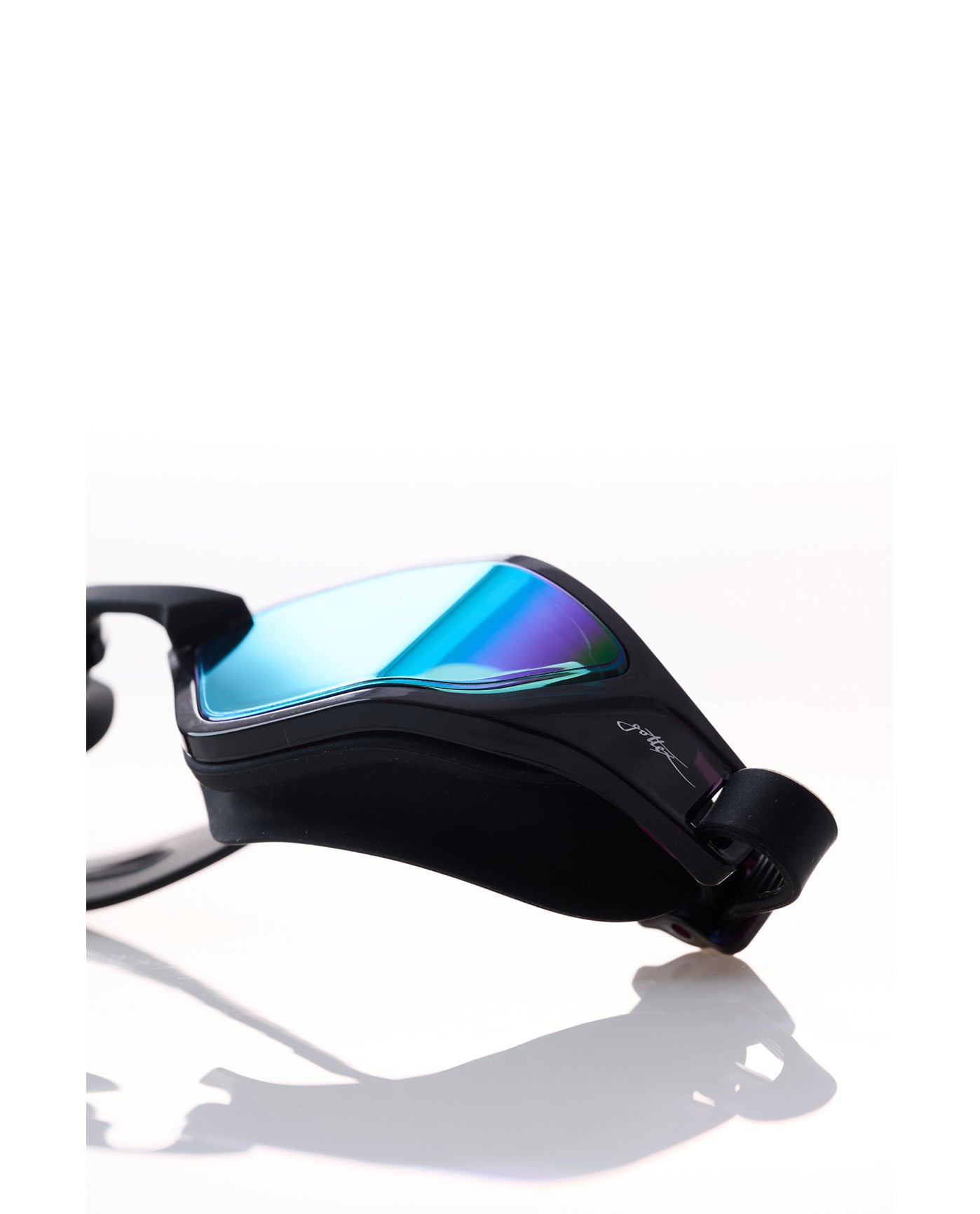 Black Reflective Swim Goggles-Black