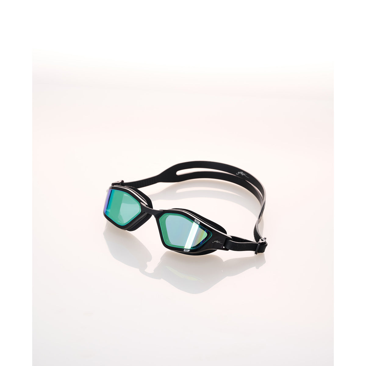 Black Reflective Swim Goggles-Black