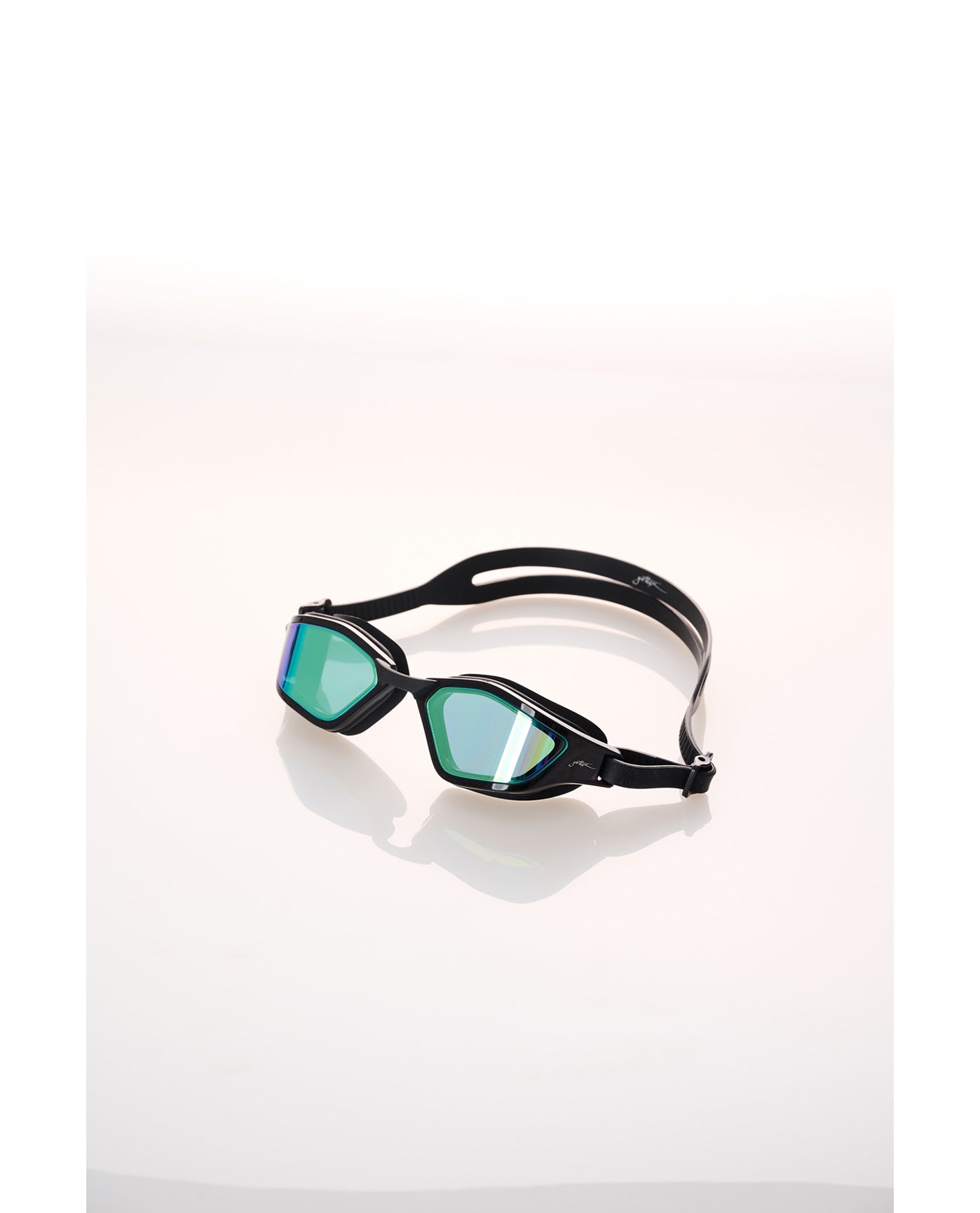 Black Reflective Swim Goggles-Black