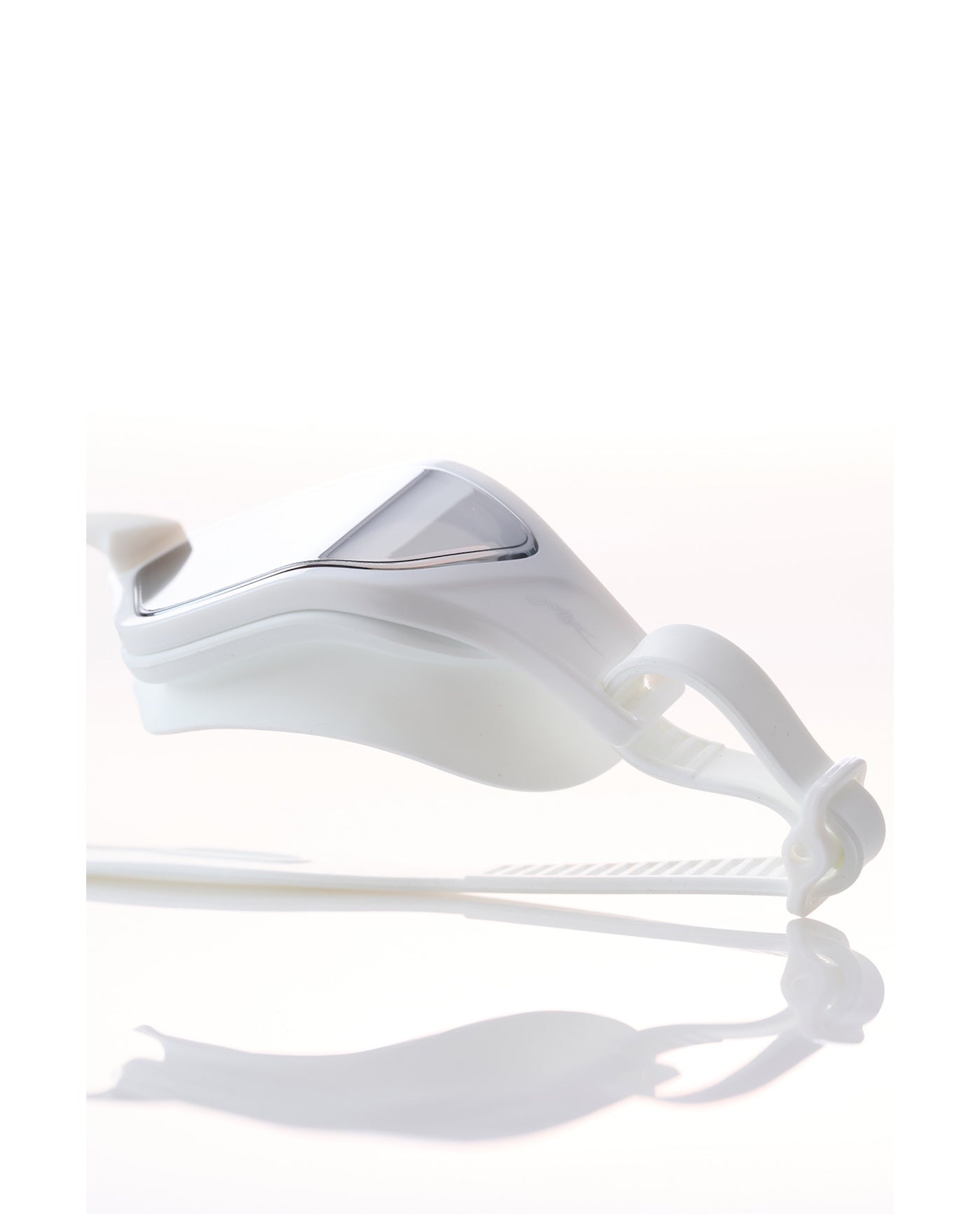 White Reflective Swim Goggles-White