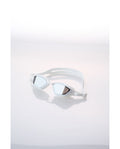 White Reflective Swim Goggles-White