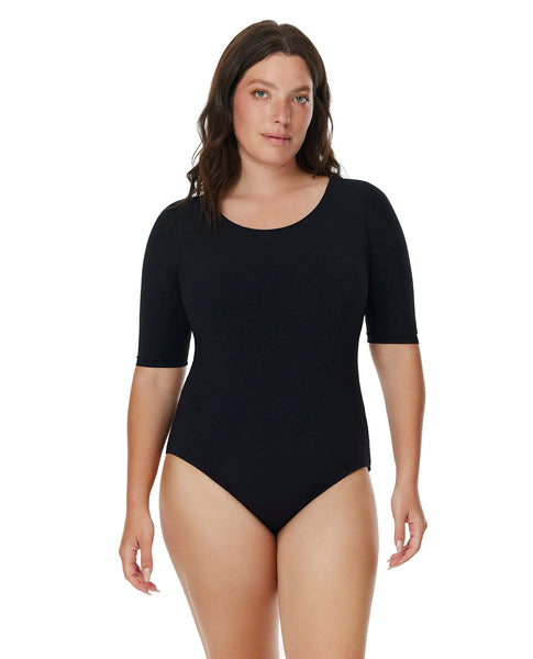 Modest High Round Neck Quarter Sleeve One Piece Gottex Modest