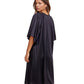 Back View Of Gottex Modest High Neck Loose Fitting Dress | GOTTEX MODEST BLACK