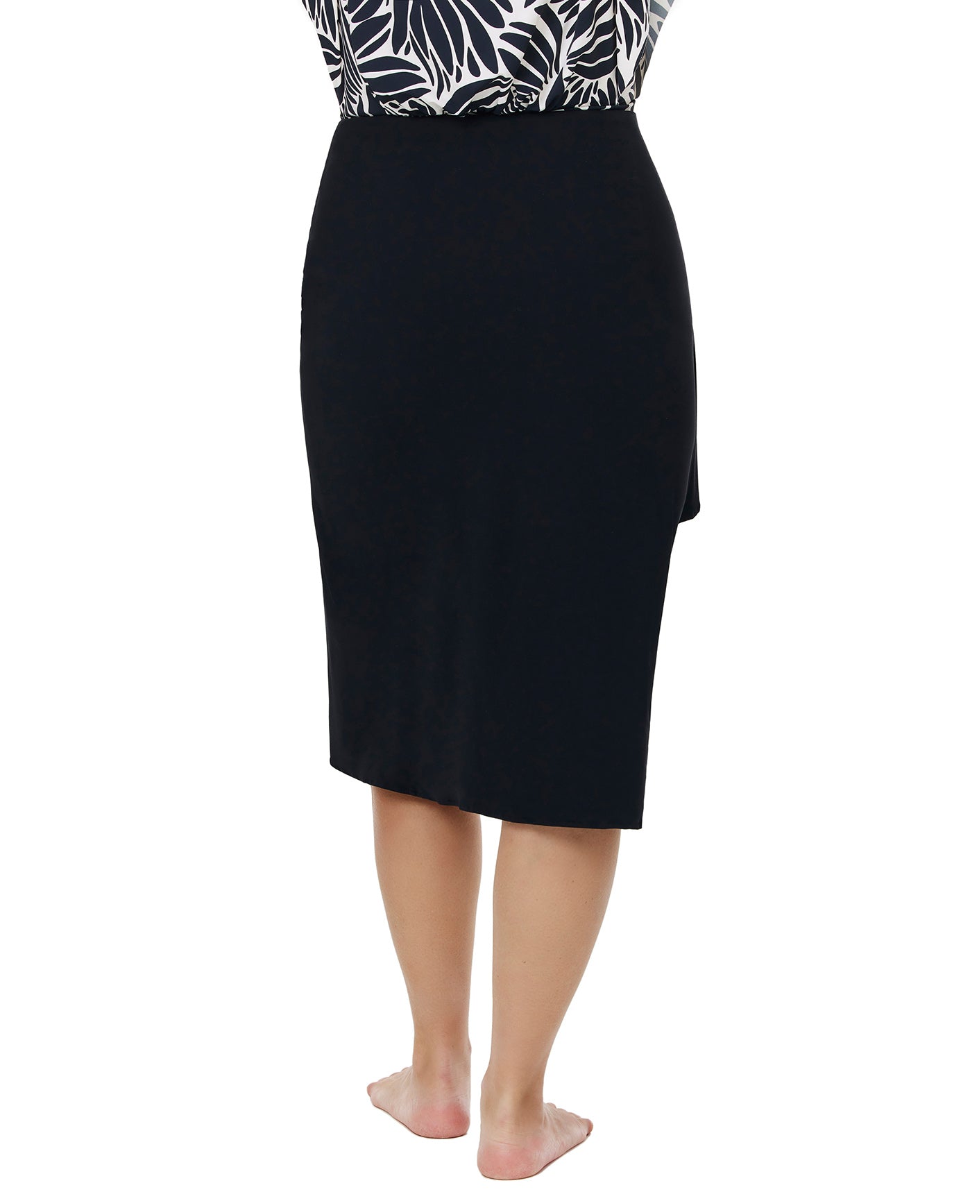 Modest Faux Wrap Skirt with Tie