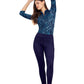 Alternate Front 1 View Of Gottex Modest Swim Leggings | GOTTEX MODEST ADMIRAL BLUE