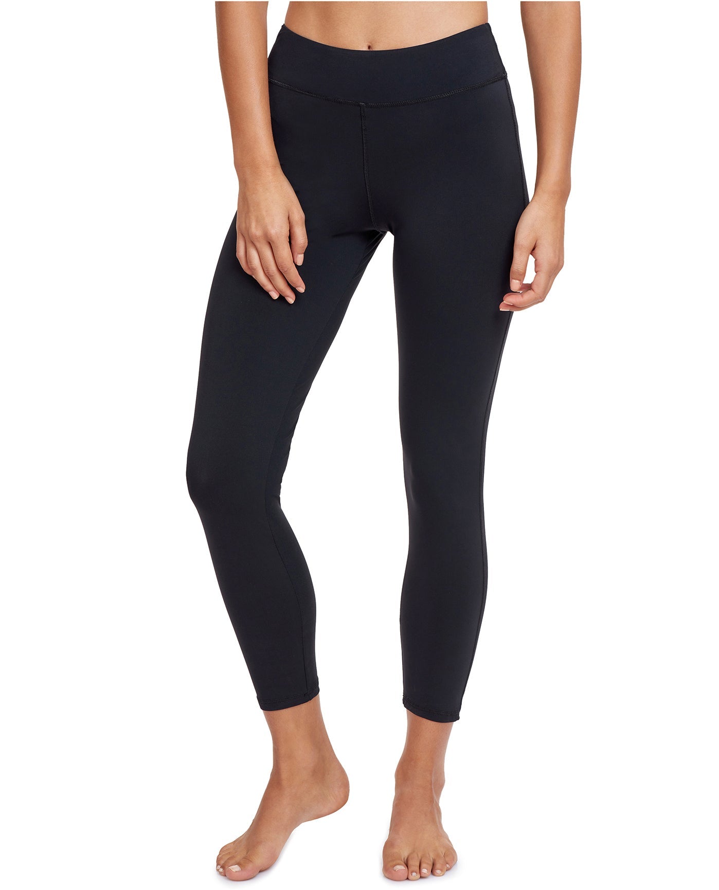 Front View Of Gottex Modest Swim Leggings | GOTTEX MODEST BLACK