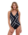 Mirage Full Coverage V-Neck One Piece