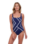 Mirage Full Coverage Square Neck One Piece Swimsuit