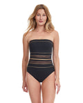Onyx Bandeau Strapless One Piece