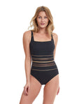 Onyx Square Neck One Piece Swimsuit