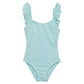 Front View Of Gottex Kids Pineapple Round Neck One Piece Swimsuit | GOTTEX KIDS PINEAPPLE PISTACHIO