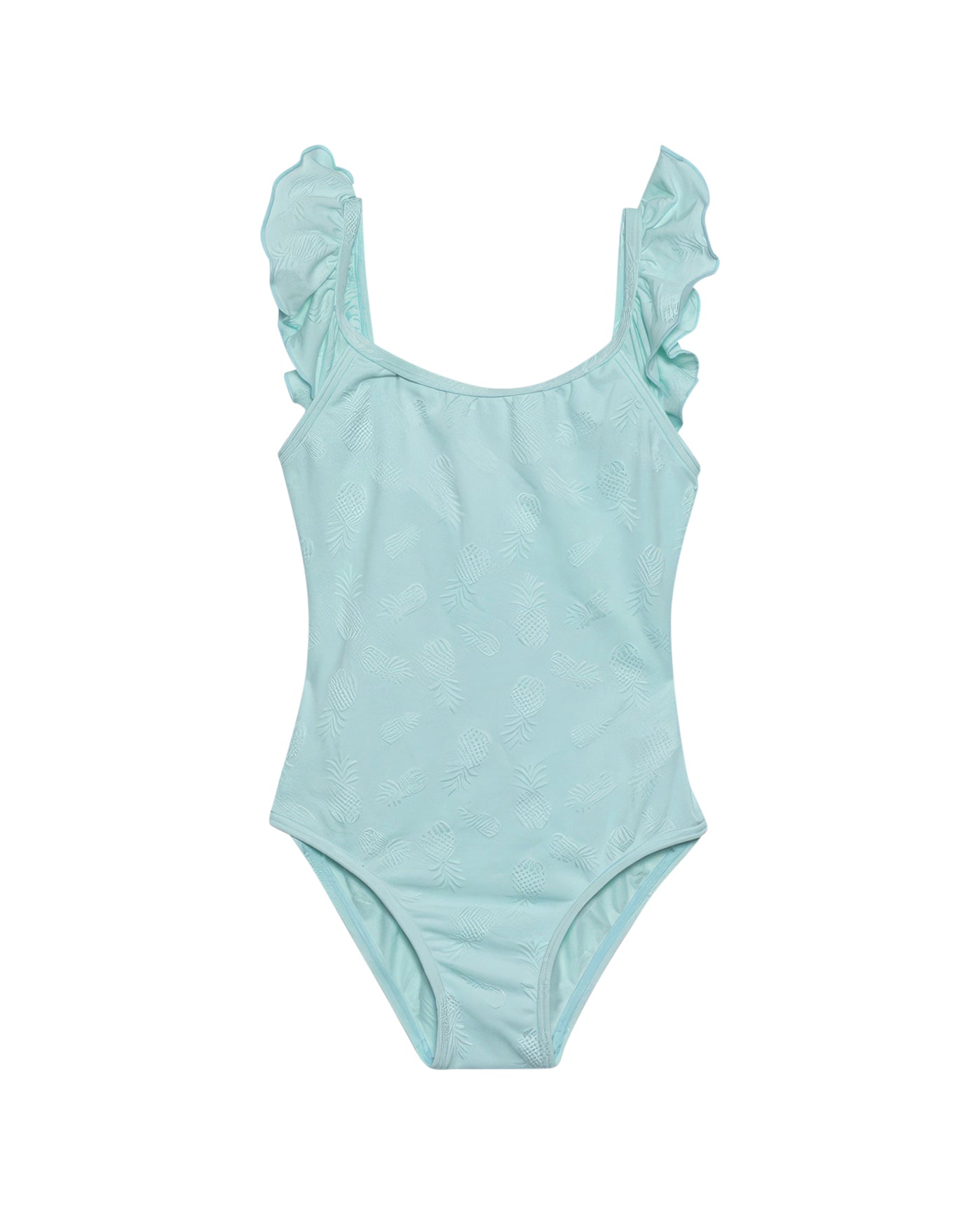Front View Of Gottex Kids Pineapple Round Neck One Piece Swimsuit | GOTTEX KIDS PINEAPPLE PISTACHIO