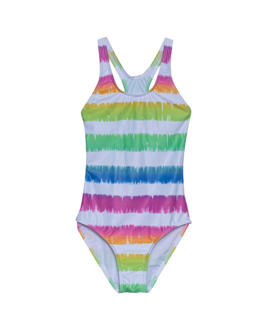 Front View Of Gottex Kids Rainbow Round Neck One Piece Swimsuit | GOTTEX KIDS RAINBOW
