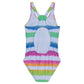 Back View Of Gottex Kids Rainbow Round Neck One Piece Swimsuit | GOTTEX KIDS RAINBOW