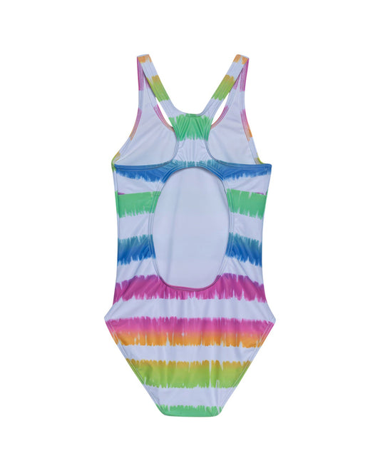 Back View Of Gottex Kids Rainbow Round Neck One Piece Swimsuit | GOTTEX KIDS RAINBOW