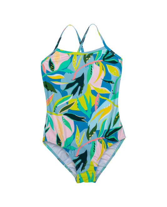 Front View Of Gottex Kids Rainforest Round Neck One Piece Swimsuit | GOTTEX KIDS RAINFOREST