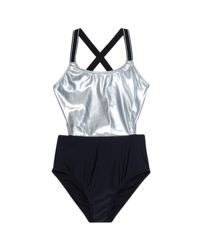 Front View Of Gottex Kids Duo Round Neck One Piece Swimsuit | GOTTEX KIDS DUO