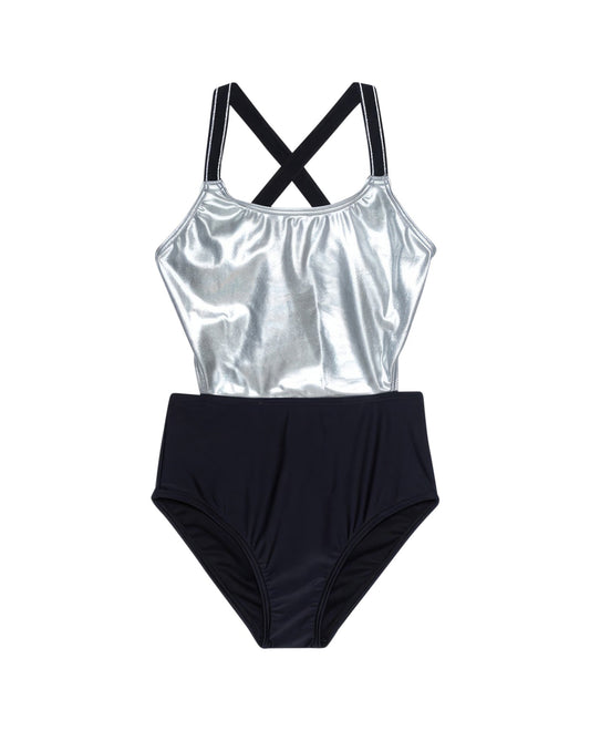 Front View Of Gottex Kids Duo Round Neck One Piece Swimsuit | GOTTEX KIDS DUO