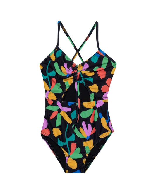 Front View Of Gottex Kids Spice Round Neck One Piece Swimsuit | GOTTEX KIDS SPICE